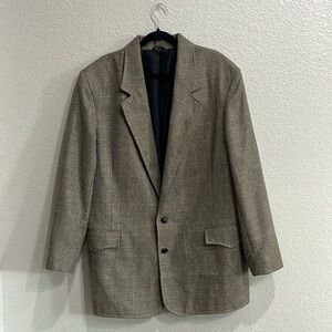 Vintage Men’s 48 Pioneer Wear Western Cowboy Tan Wool Blend Blazer
